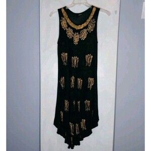 Boho Butterfly Gauze High Low Dress 100% Viscose Sleeveless Free Size